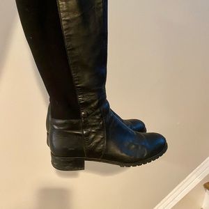 Michael Kors Black Leather Over the Knee Boots